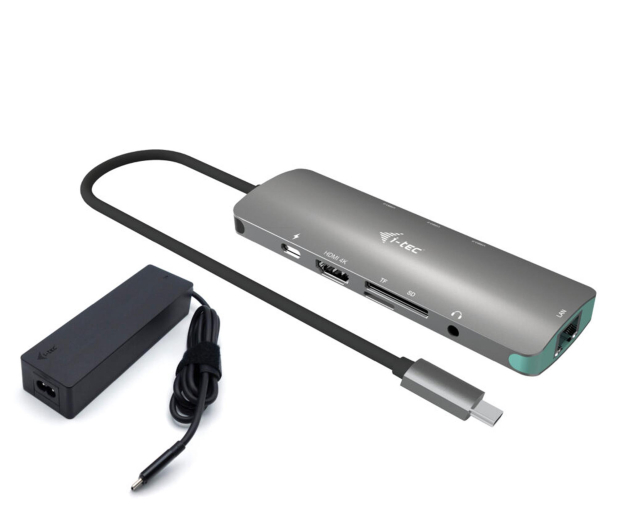 I-TEC USB-C Metal Nano Dock 1x HDMI 4K LAN PD 100W + Charger 100W C31NANOLANPD100 - 1349211 - zdjęcie 3